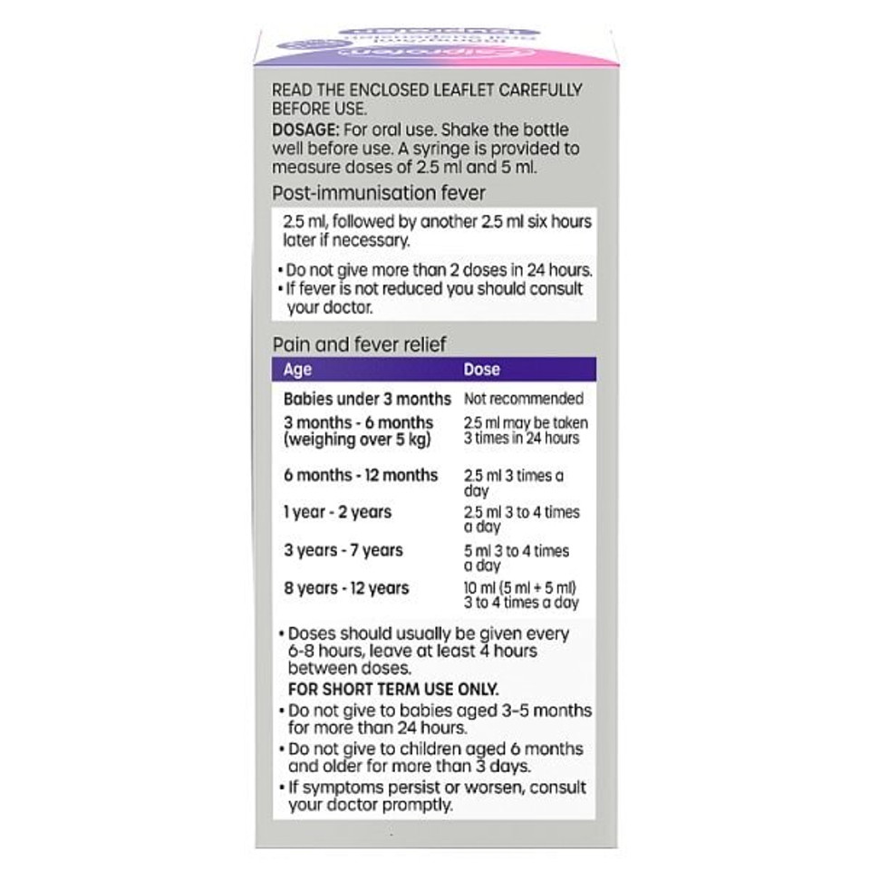 Calprofen Ibuprofen Suspension 3+ Months Sugar Free 100Ml