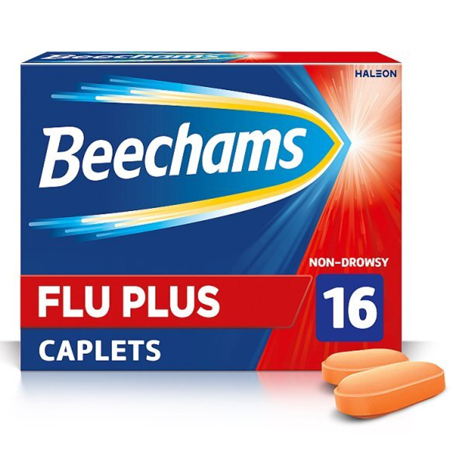 Beechams Flu Plus Cold Flus Pain Relief Caplets 16S