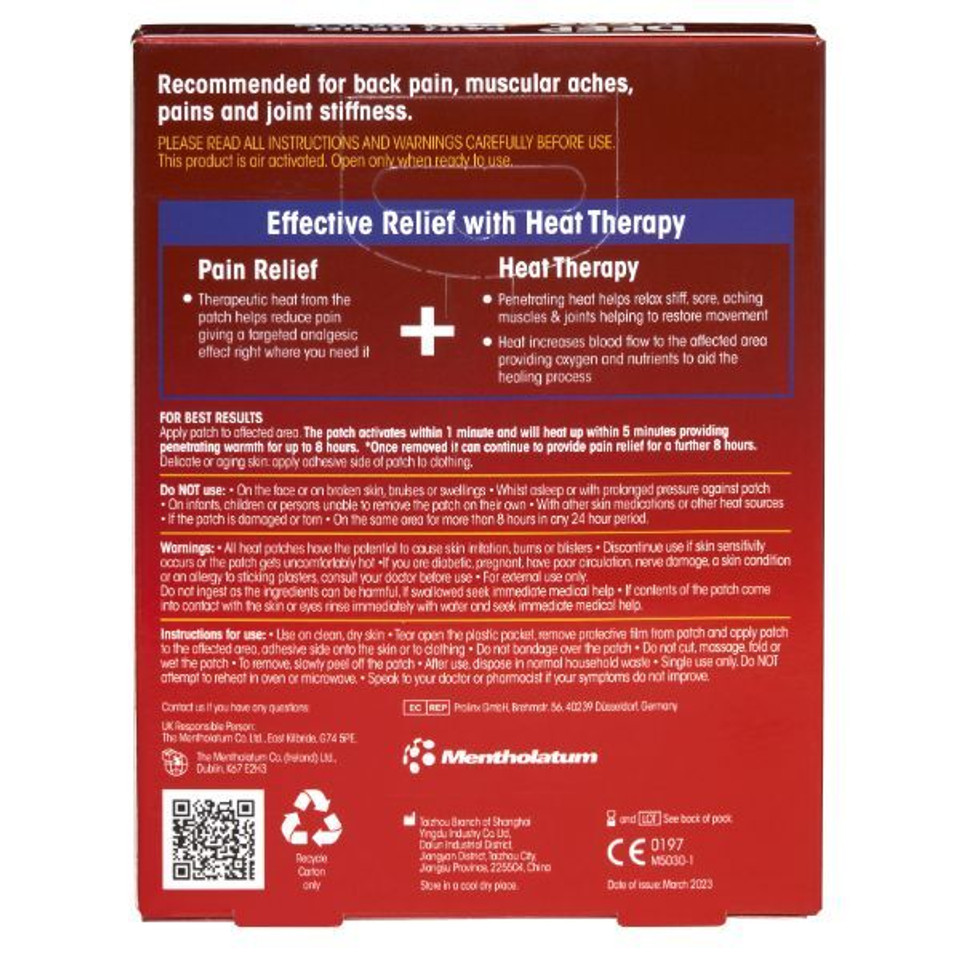 Deep Heat Pain Relief Heat Patch 4S