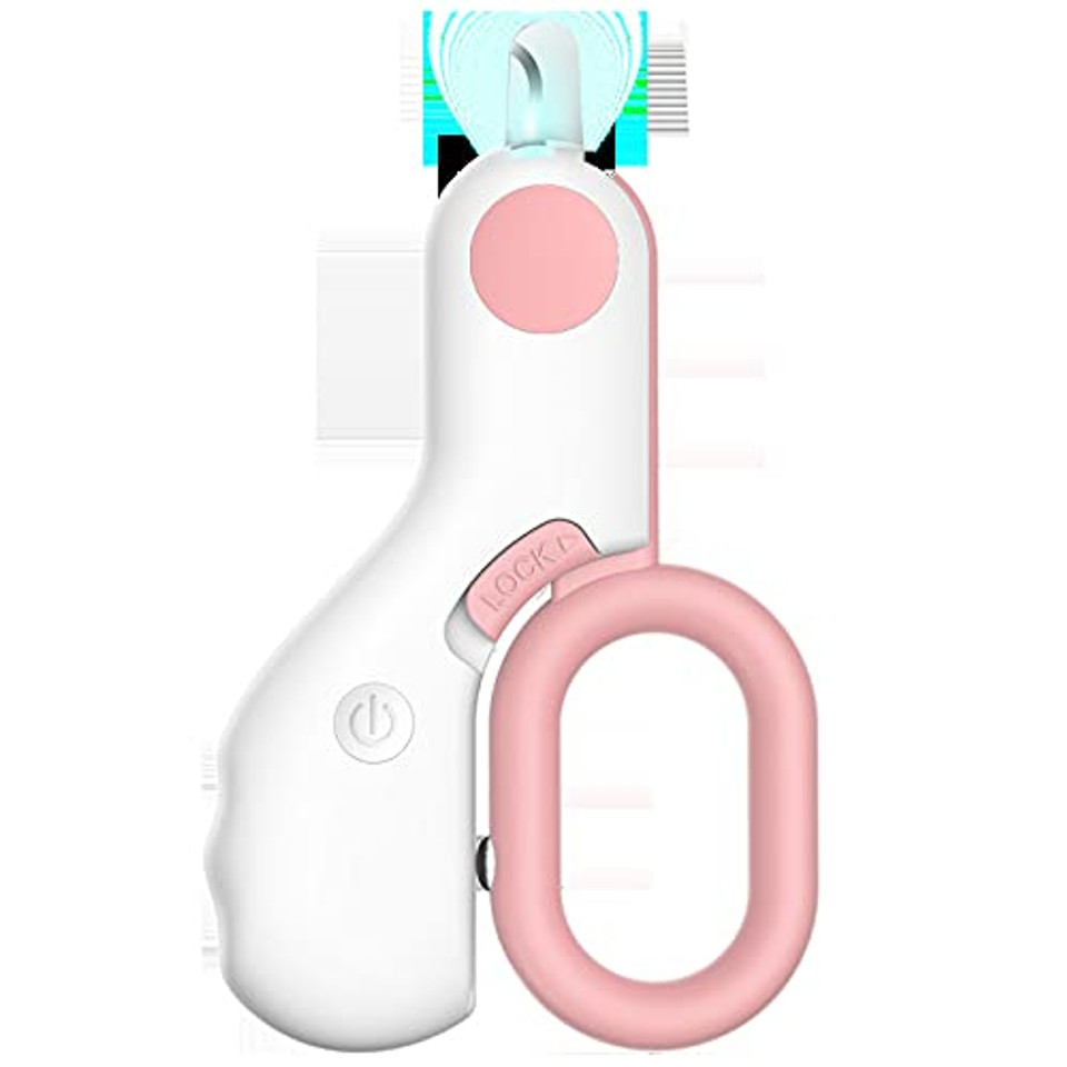 Small Animal Nail Clipper, Cat Nail Clipper with LED Light, Best Cat Claw Care Kit for Home Grooming, Professional Grooming Tool for Small Dog Cat Puppy Kitten