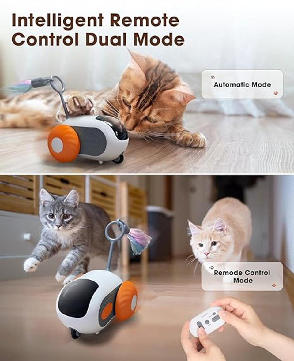 AIPERRO Remote Control Smart Electric Cat Toy (Orange) AIPERRO Remote Control Smart Electric Cat Toy (Orange)