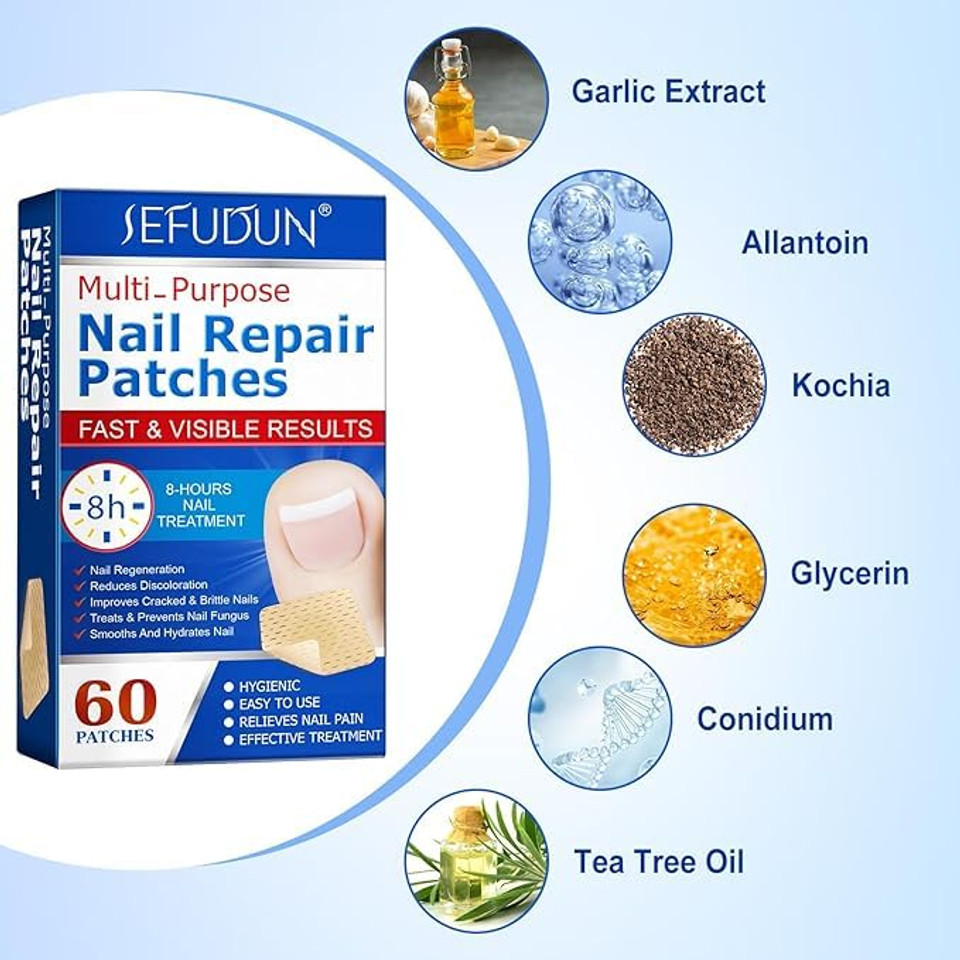 Nail Repair Patches – Effective Nail Repair and Renewal,Damaged Nails Treatments Non Irritating Nail Repair(60pcs) Nail Repair Patches – Effective Nail Repair and Renewal,Damaged Nails Treatments Non Irritating Nail Repair(60pcs)