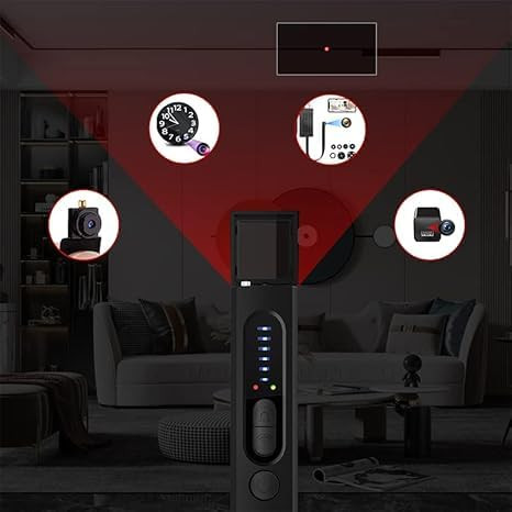 VALUEVIBES Hidden Camera Detectors, Anti-Spy Camera Detector, Camera Detector, Bug Detector, Privacy Protector, Hidden Camera Finder in Hotel, Office, Bathroom, 5 Levels Sensitivity