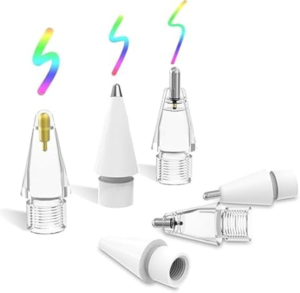 Replacement Pencil Tips Compatible with Popular Stylus Pens, Fits 1st/2nd Gen Magnetic Stylus Models, Durable Pen Nibs for Drawing and Writing on Tablets