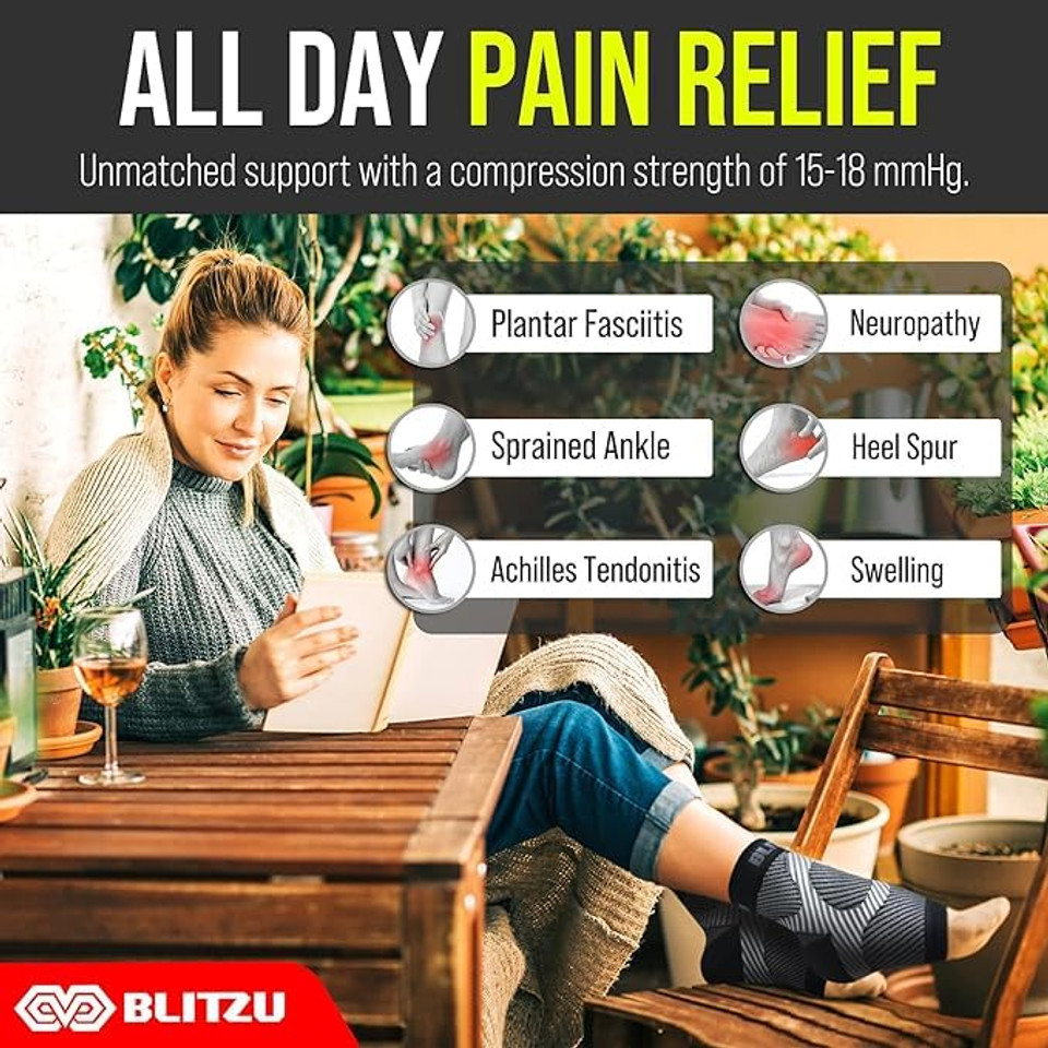 Ankle Brace Support – Compression Foot Sleeves for Plantar Fasciitis, Heel & Arch Pain Relief, Swelling Recovery, Ideal for Running & Sports Ankle Brace Support – Compression Foot Sleeves for Plantar Fasciitis, Heel & Arch Pain Relief, Swelling Recovery, Ideal for Running & Sports