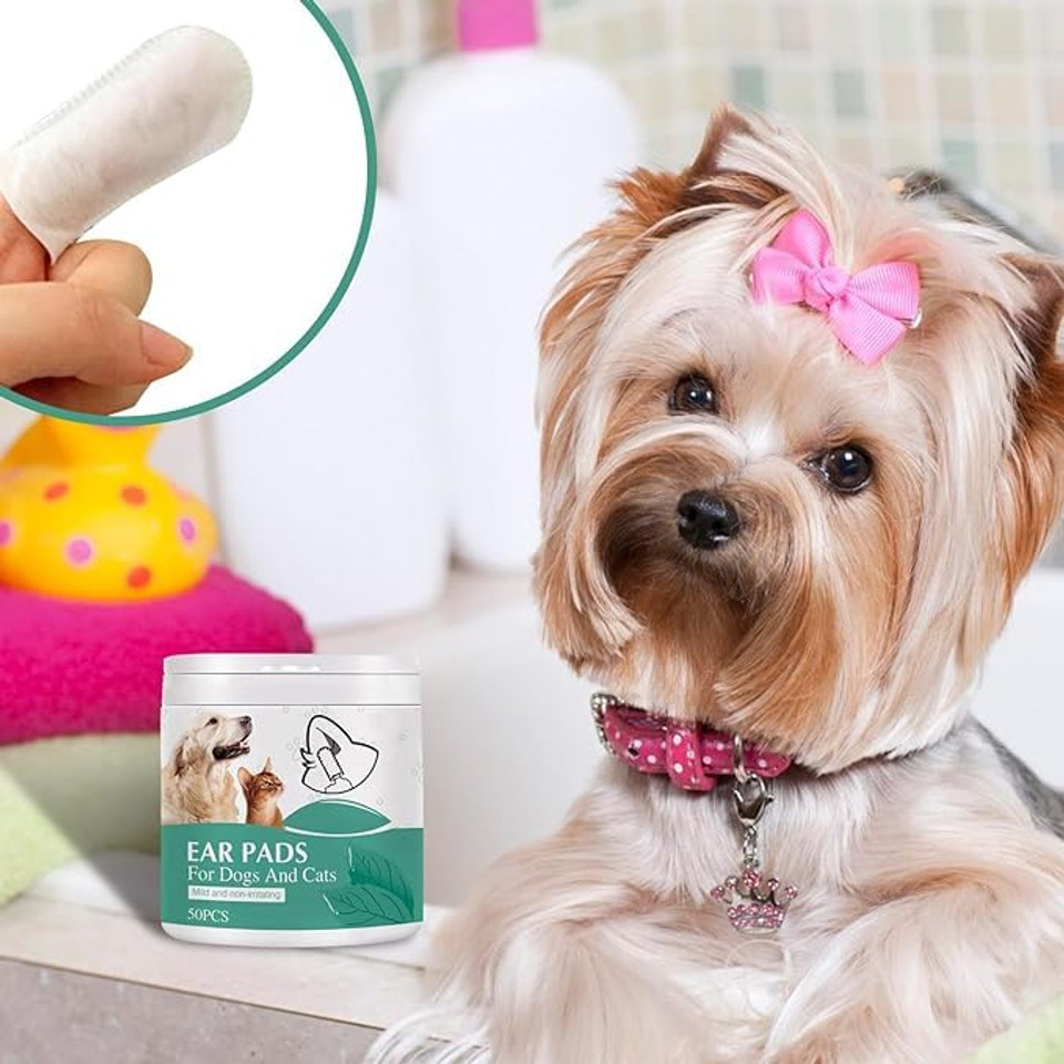Dog Ear Cleaning fingure Wipes- Ear Cleaner Finger Wipes, Pet Teeth Cleaning Finger Cots, Clean Ear Finger Pads for Dogs, Best Teeth Finger Pads, Thick Dog Cleaning Wipes(50pcs) Dog Ear Cleaning fingure Wipes- Ear Cleaner Finger Wipes, Pet Teeth Cleaning Finger Cots, Clean Ear Finger Pads for Dogs, Best Teeth Finger Pads, Thick Dog Cleaning Wipes(50pcs)