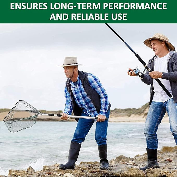 Fishing Net, Telescoping Folding Aluminum Alloy Durable Telescoping Fish Net with Telescopic Rod Handle for Camping for Fishing