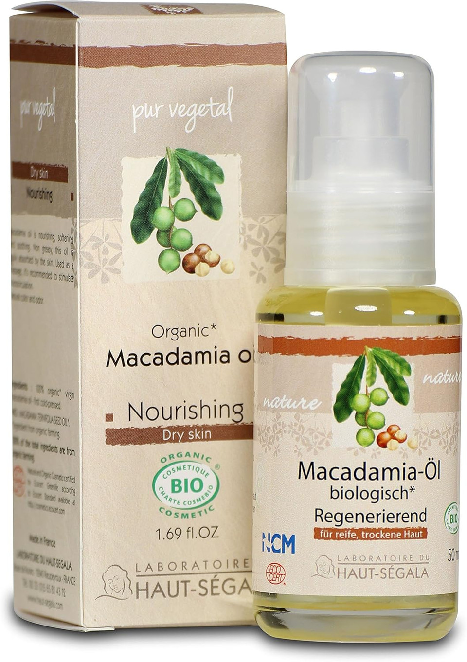 Laboratoire Du Haut-Segala Organic Virgin Macadamia Oil, 50 ml