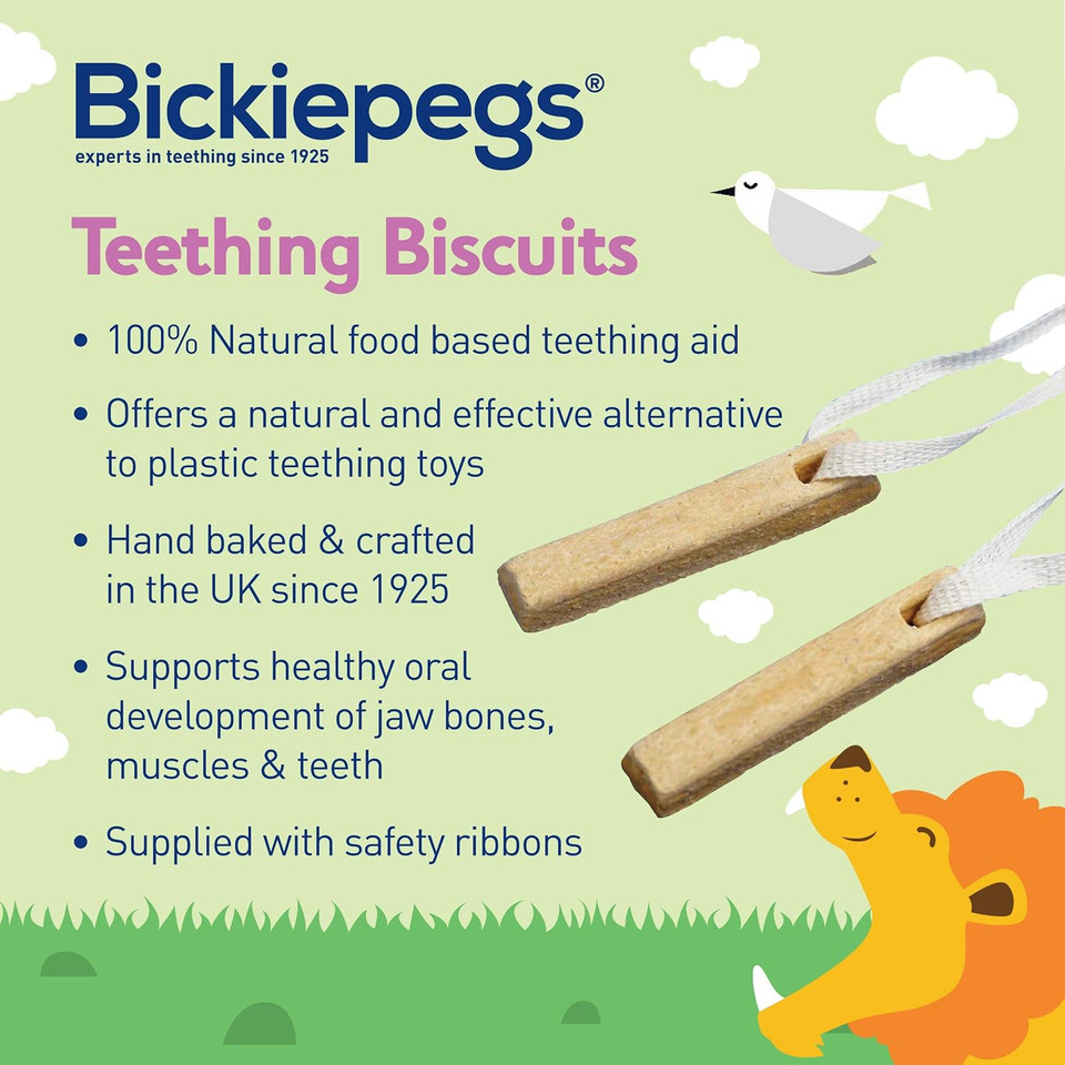 Bickiepegs Bickiepegs Natural Teething Biscuits For Children 38g(Pack of 12)