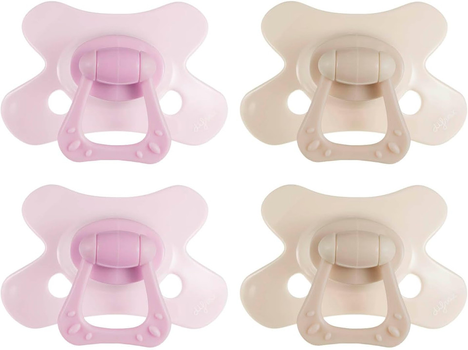 Difrax Natural Baby Dummies 20+ Months, Set of 2 with Silicone Teats, Good Acceptance, Optimal Air Supply, Pleasant, Glow in the Dark