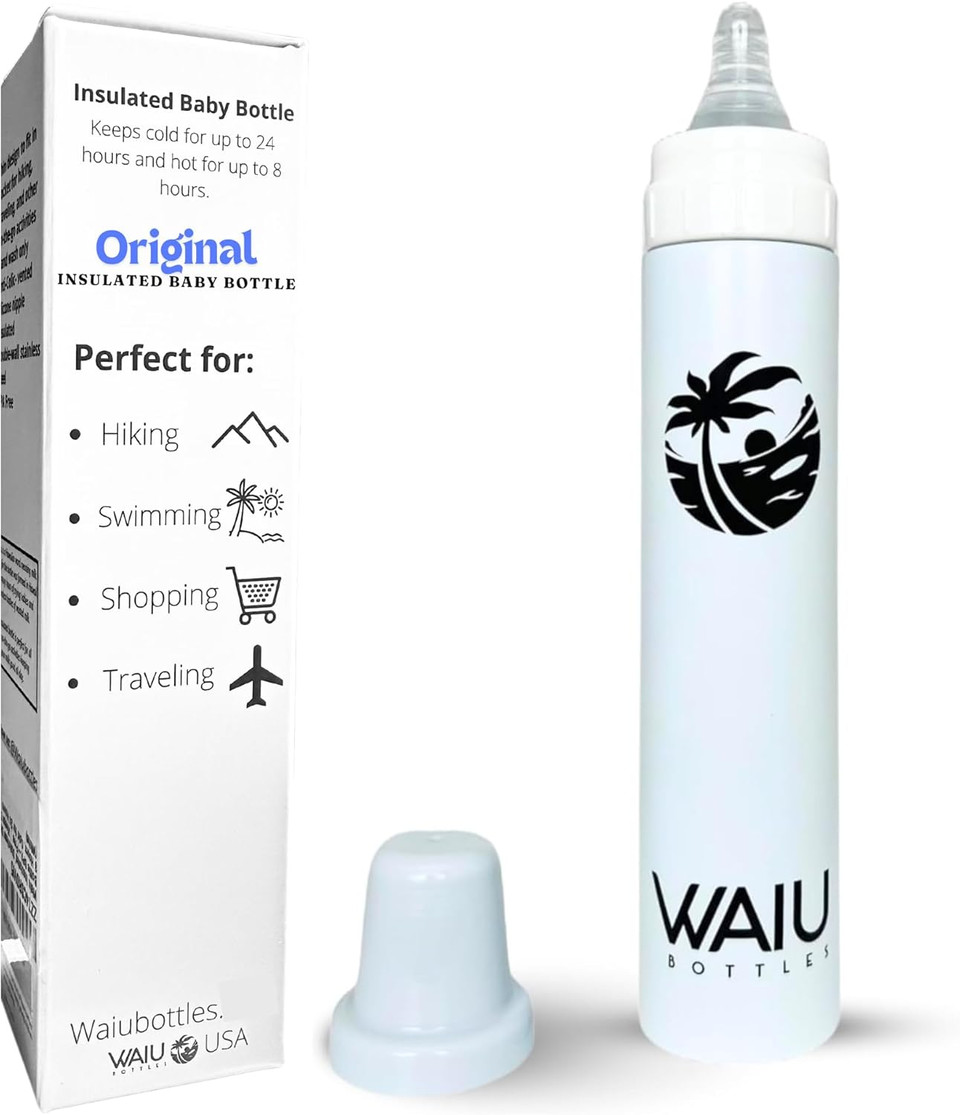 Insulated Baby Bottle (6 oz., White)