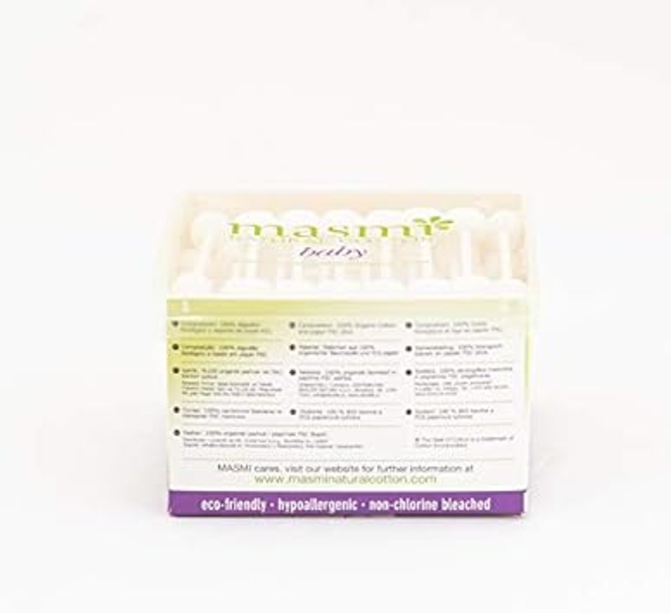 masmi Baby Organic Cotton Buds - Pack of 56