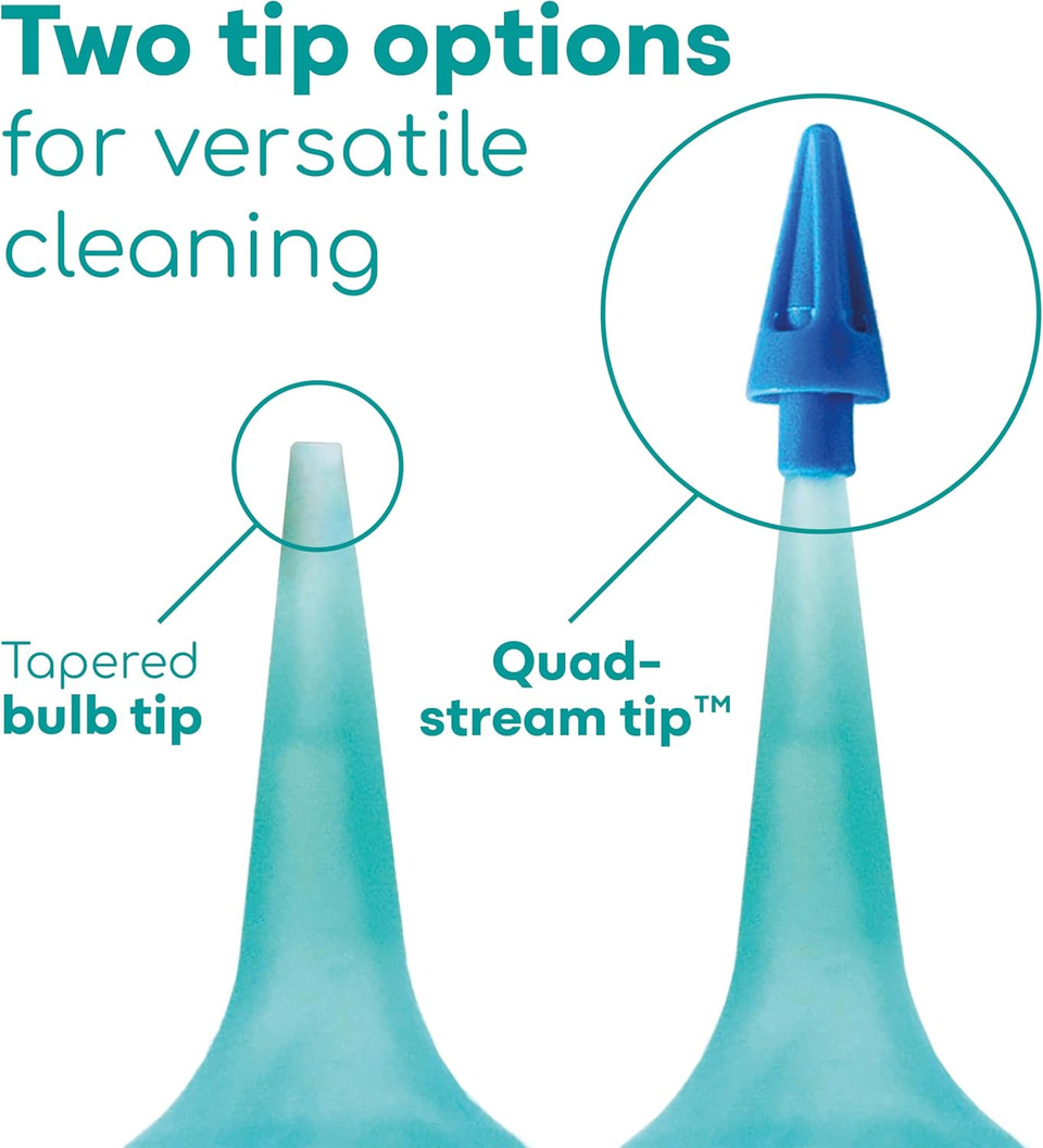 Medi Grade Ear Bulb Syringe Ear Wax Removal Kit, 75 ml - Translucent Bulb Ear Syringe Kit for Removing Ear Wax and Improving Hearing with Ear Cleaner Quad-stream Tip - Ear Wax Remover Ear Cleaning Kit