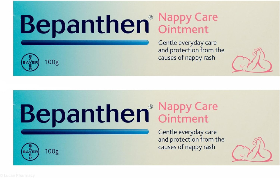 Bepanthen 2x100g Nappy Care Ointment - Aids natural skin recovery, Protects from irritants, Hydrates skin