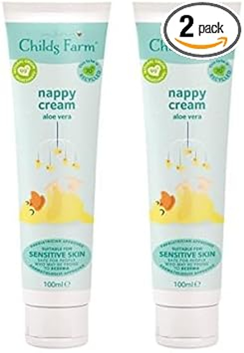 Childs Farm | Baby Nappy Cream 100ml | Aloe Vera | Suitable Newborns With Dry, Sensitive & Eczema-prone Skin