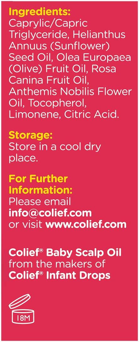 Colief - Baby Scalp Oil - 30ml - Soothing Moisturising Oil for Baby Scalp and Skin - Preventative of Itchy, Flaky, Dry, Damaged Skin and Cradle Cap. (Pack of 2)