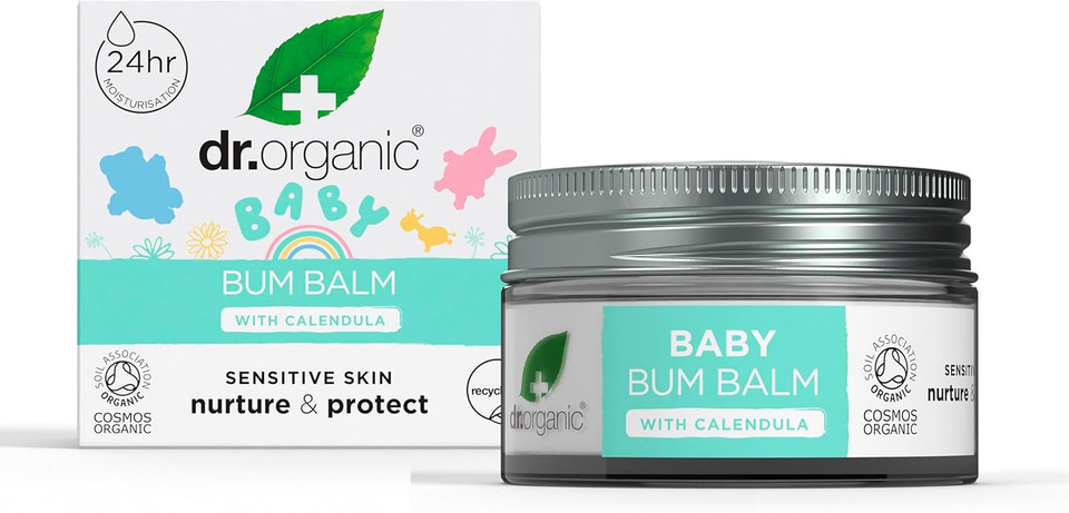 Dr Organic Baby Bum Balm with Calendula, Nappy Rash Cream, Sensitive Skin, Lanolin, Natural, Vegan, Dermatologically Tested, Cruelty-Free, Paraben & SLS Free, Certified Organic, 50ml Dr Organic Baby Bum Balm with Calendula, Nappy Rash Cream, Sensitive Skin, Lanolin, Natural, Vegan, Dermatologically Tested, Cruelty-Free, Paraben & SLS Free, Certified Organic, 50ml