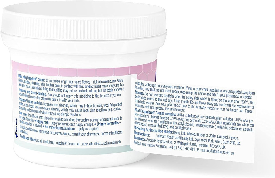 2 x Drapolene Cream 350g tub | For Sore Skin Caused by Incontinence