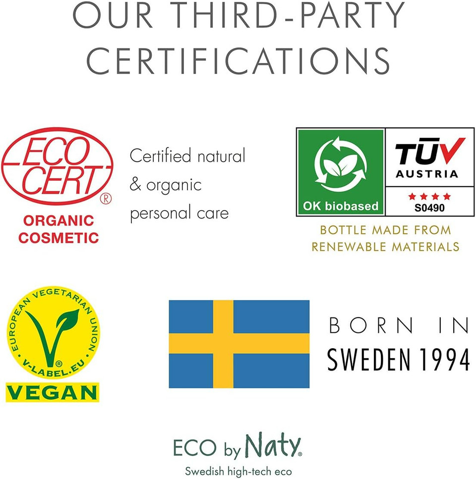 Eco by Naty, Baby Rash Cream, Organic Plant-Based Ingredients with 0% Perfume, Hypoallergenic and Dermatologically Tested, 50 ml Tube