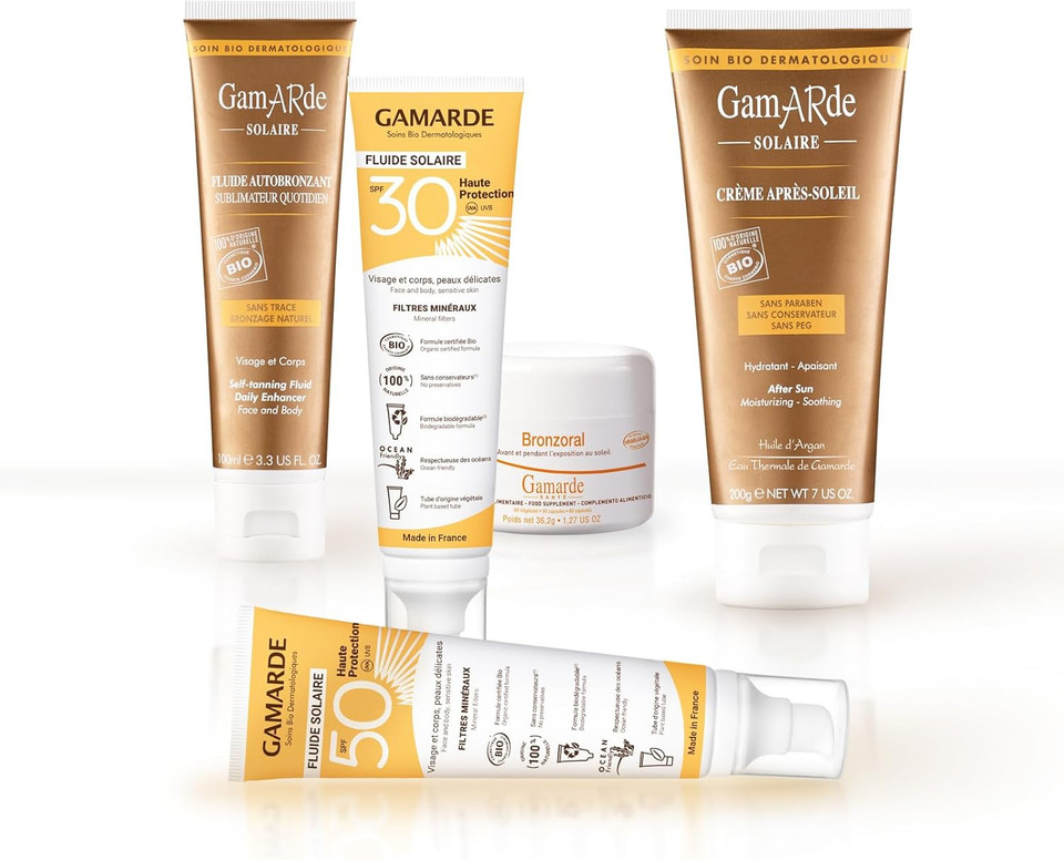 Face and Body Sun Fluid SPF 30 by Gamarde for Women - 3.38 oz Sunscreen