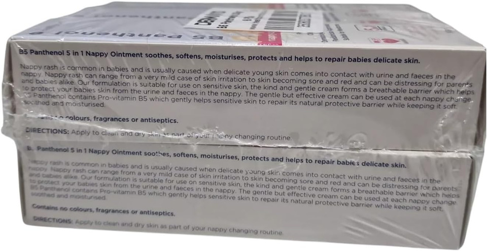 B5 Panthenol Nappy Ointment Rash Relief Cream 30g For Baby 3PACK With Free Orignial Lip Balm