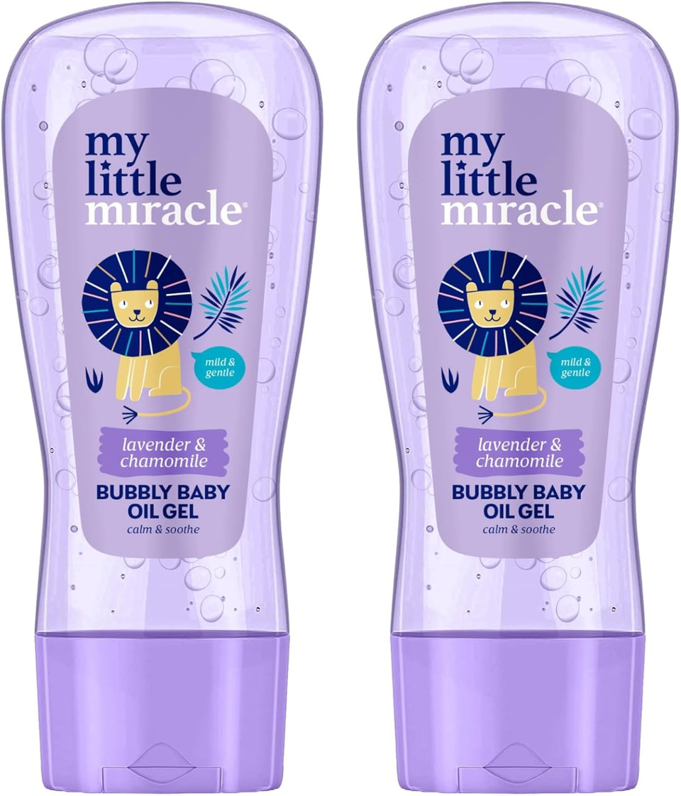 My Little Miracle Bubbly Baby Oil Gel Lavender & Chamomile Ideal For Baby Massage, Calming & Soothing, Prevents Dryness 200ml