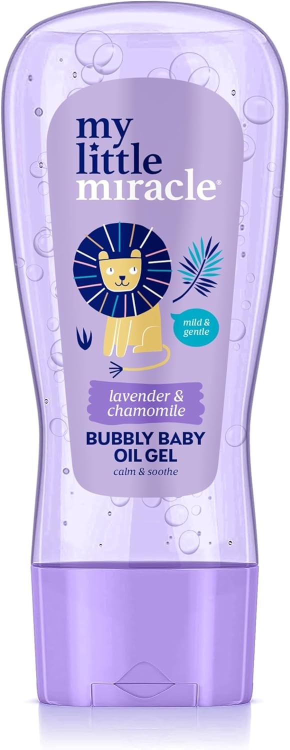 My Little Miracle Bubbly Baby Oil Gel Lavender & Chamomile Ideal For Baby Massage, Calming & Soothing, Prevents Dryness 200ml