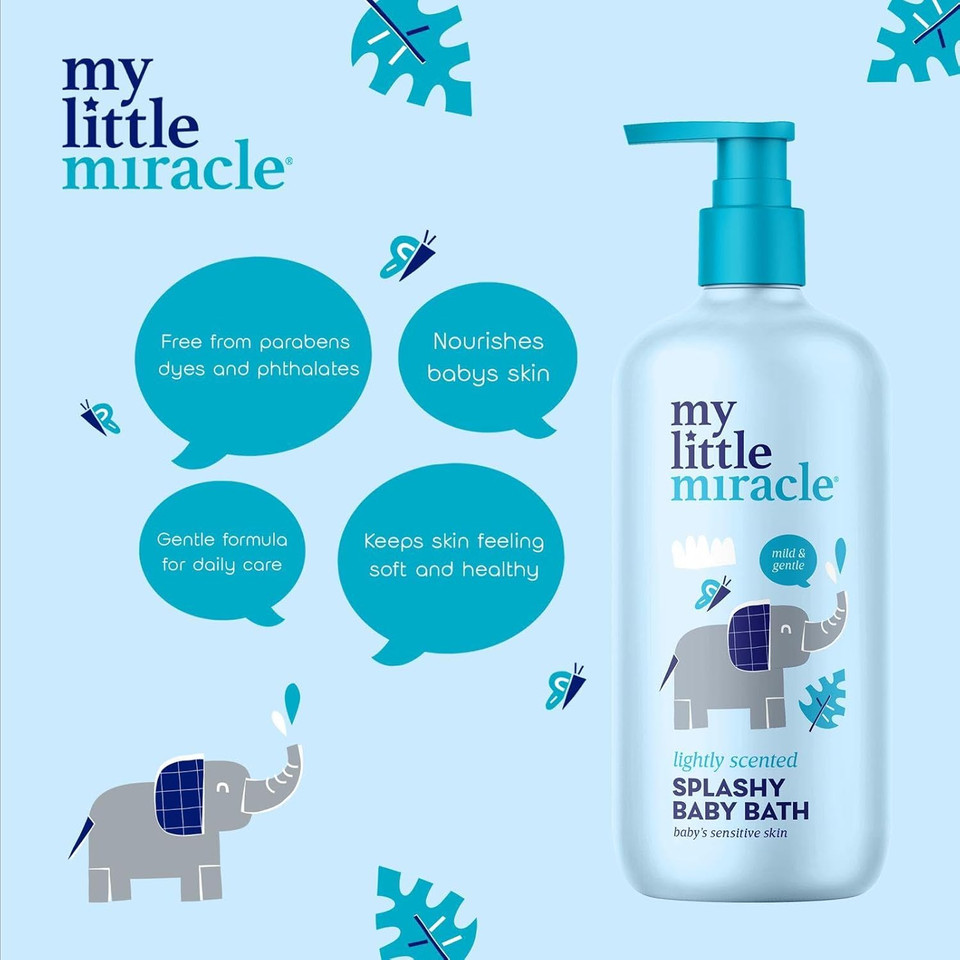 My Little Miracle Baby Care Set, Baby Bubble Bath, Baby Lotion and Baby Oil 500ml, Ideal For All Skin Types, Newborn & Up