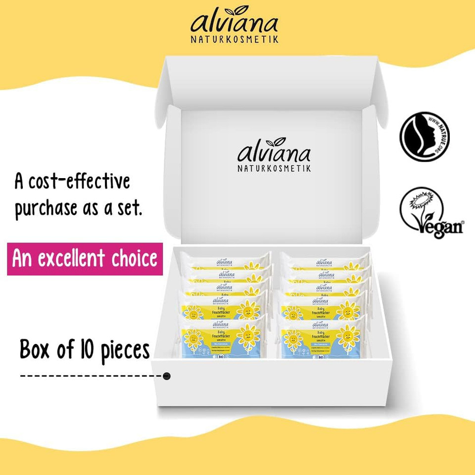 Alviana Baby Cleansing Wipes Pack of 48