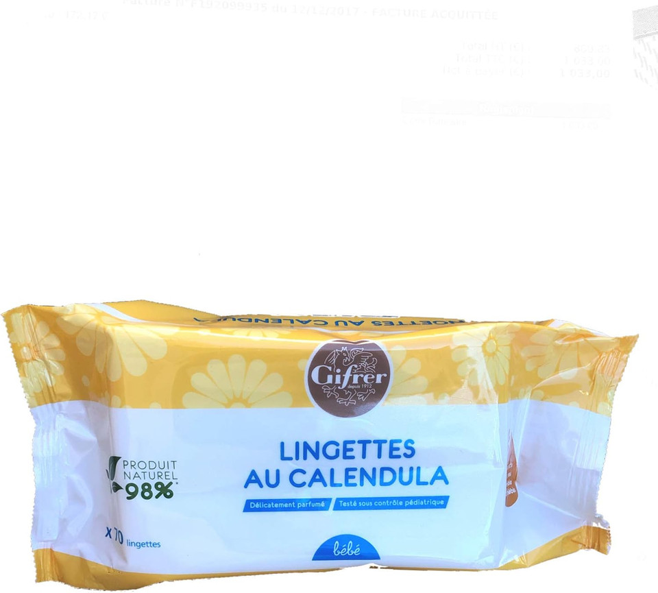 Gifrer CALENDULA Cleaning Wipes - 3 Packs of 70 Wipes (3C)