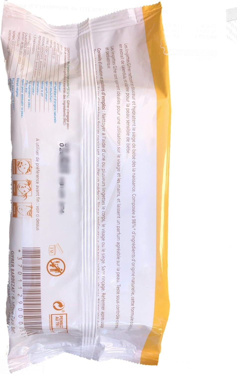 Gifrer CALENDULA Cleaning Wipes - 3 Packs of 70 Wipes (3C)