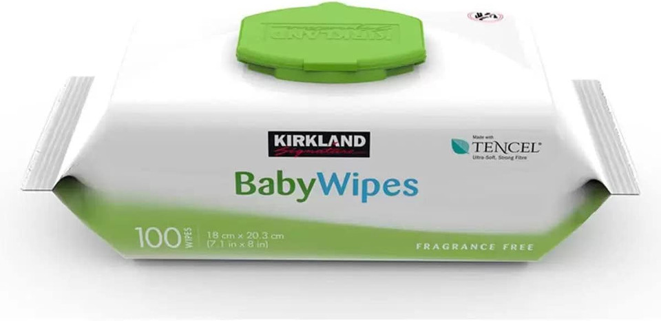 Kirkland Signature Tencel Baby Wipes - Pack of 9 x 100 Wipes