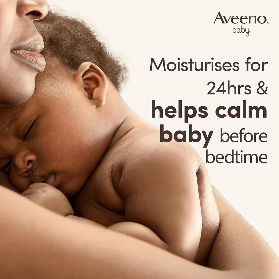 Aveeno Baby, Calming Comfort Bedtime Set - Bath and Wash Plus Lotion, for Delicate Skin, with Gentle Lavender and Vanilla Scent, 250 ml, 150 ml