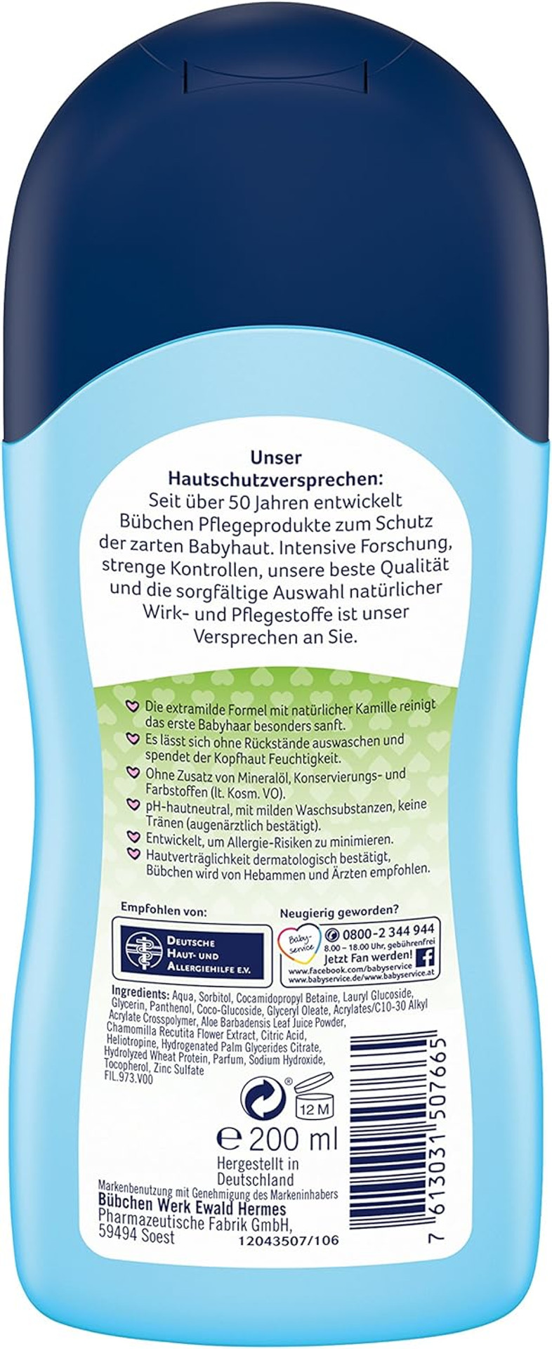 Bubchen Baby Shampoo,200ml