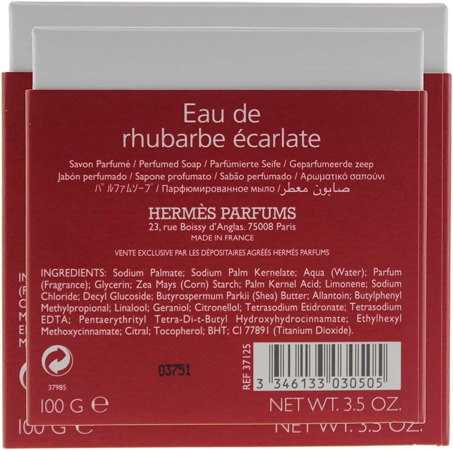 Eau De Rhubarbe Ecarlate By Hermes 02 Scented Soap 100g