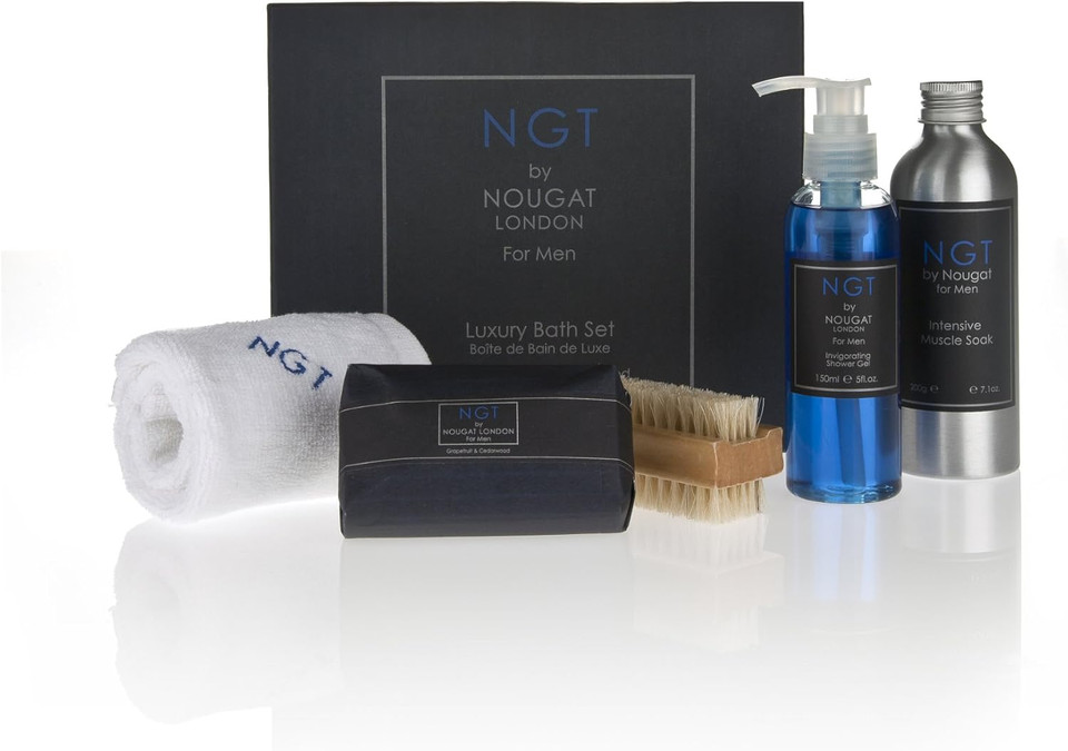 NGT For Men by Nougat London Luxury Bath Box Gift Set Grapefruit and Cedarwood