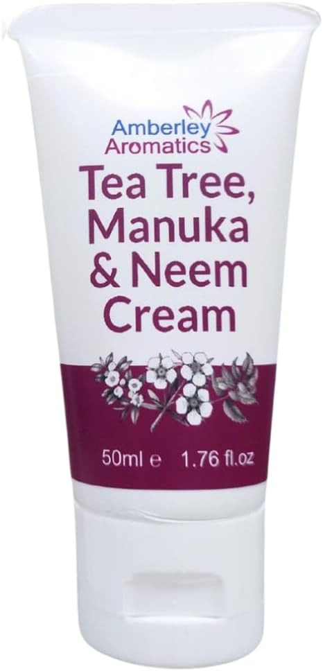 Tea Tree, Manuka & Neem Cream 350ml - Antibacterial, Anti-fungal, Antiseptic, Anti-Itch, Dry, Chapped & Cracked Skin, Eczema, Psoriasis, Jock Itch, Fungal infections. Fast Effective Relief
