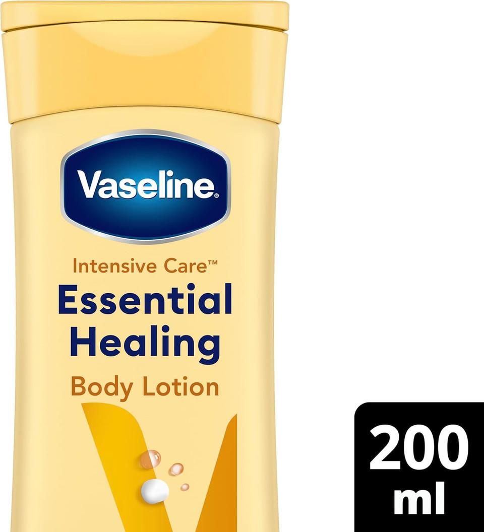 Vaseline Intensive Care Essential Healing Body Lotion with ultra-hydrating lipids and oat extract for dry skin 200 ml