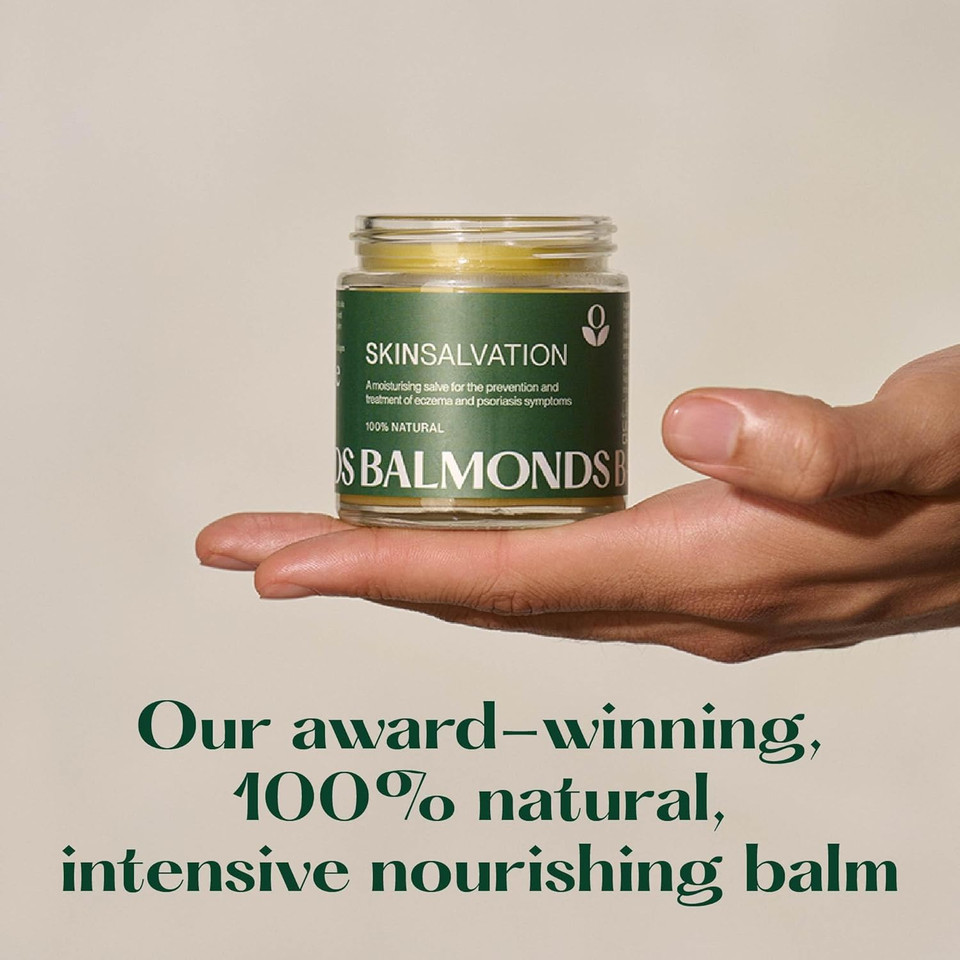 Balmonds Skin Salvation Moisturising Balm 50ml - Natural Eczema & Psoriasis Treatment Suitable for All Ages, Handmade in UK