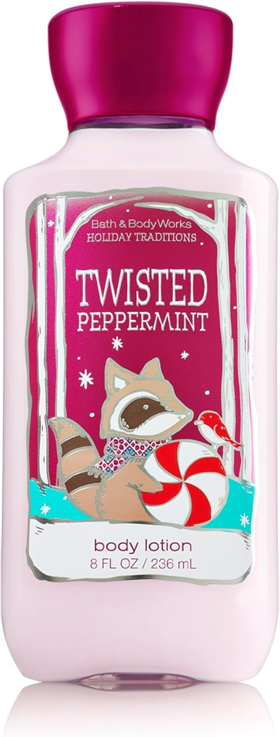 Bath and Body Works Twisted Peppermint Body Lotion 8 oz / 236 mL (Holiday Traditions)