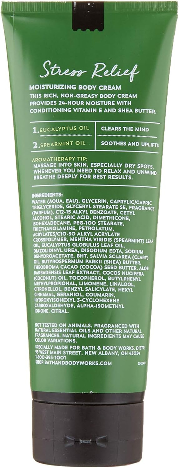 Bath & Body Works Aromatherapy Stress Relief Eucalyptus Spearmint Body Cream 8.0 oz, 226g (2 Pack) by Bath & Body Works