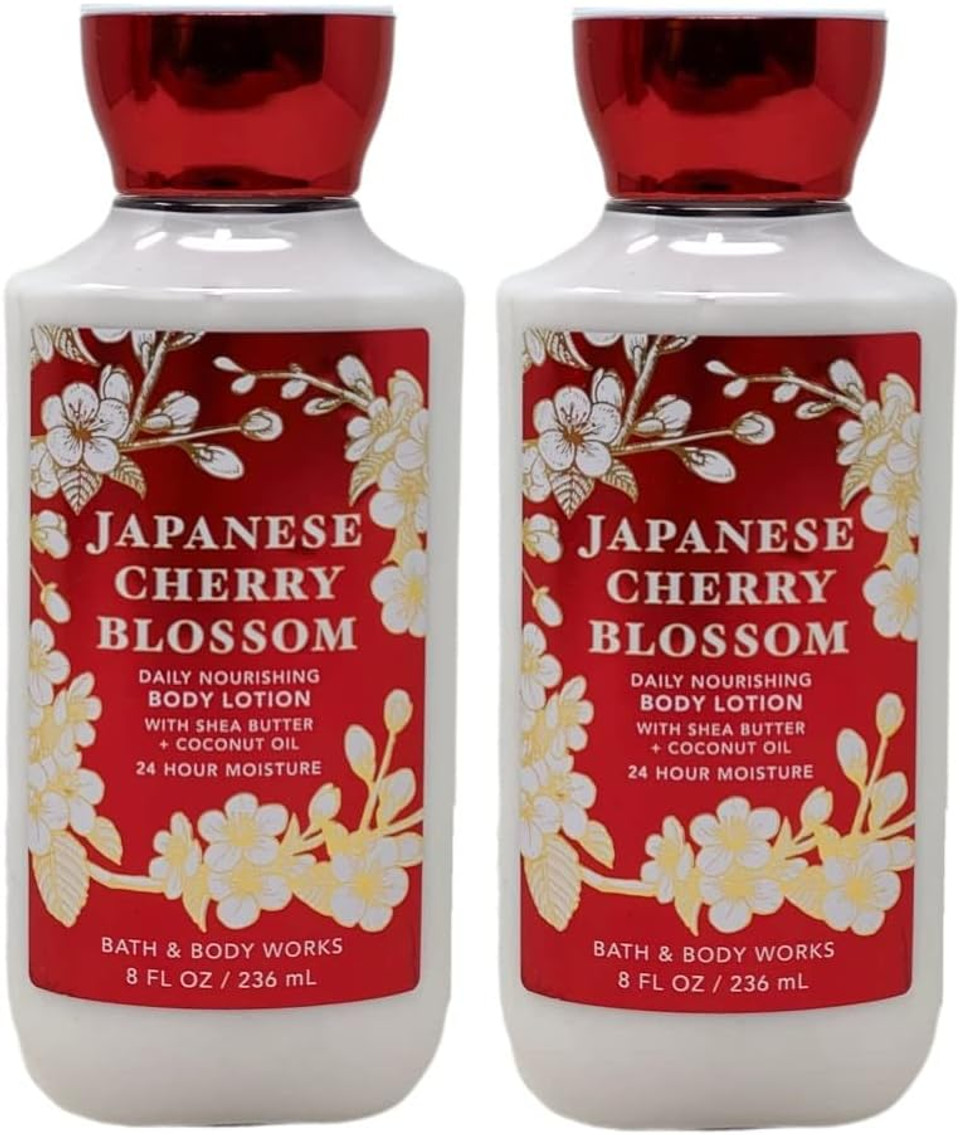 Bath and Body Works Japanese Cherry Blossom Super Smooth Body Lotion 2 Pack