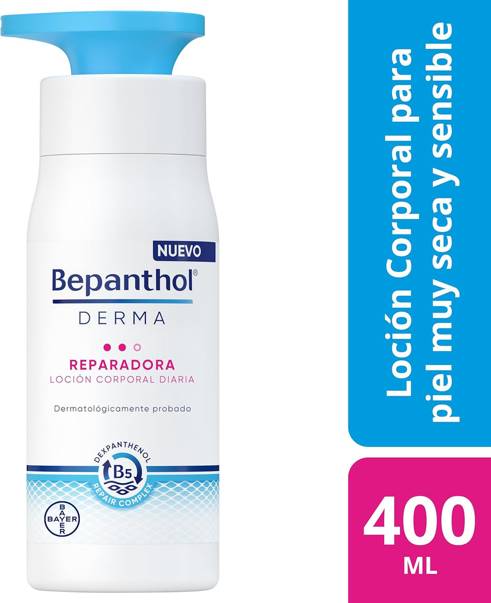 Bepanthol Derma Repair Body Lotion, Immediate and Long Lasting Hydration for Very Dry and Sensitive Skin, Daily Use, 400 ml