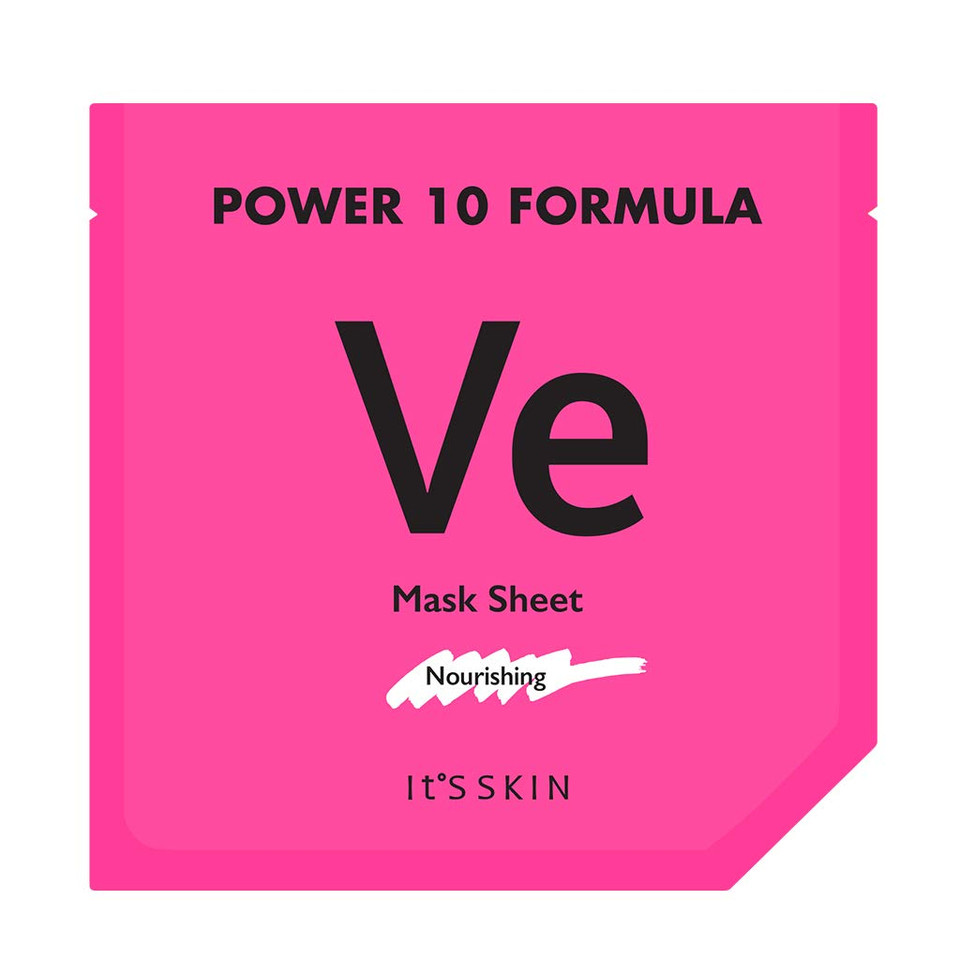 It'S Skin Power 10 Formula Ve Mask Sheet Set 10 Sheets | Hydrating Face Masks Moisturizing Face Mask Brightening Face Masks Soothing Face Mask | Korean Skincare Vitamin E Sheet Mask For Dry Skinve Mask