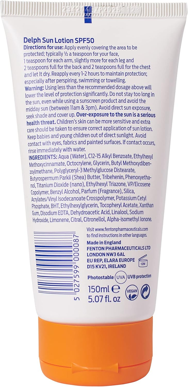 Delph Sun Lotion 150ml SPF50+