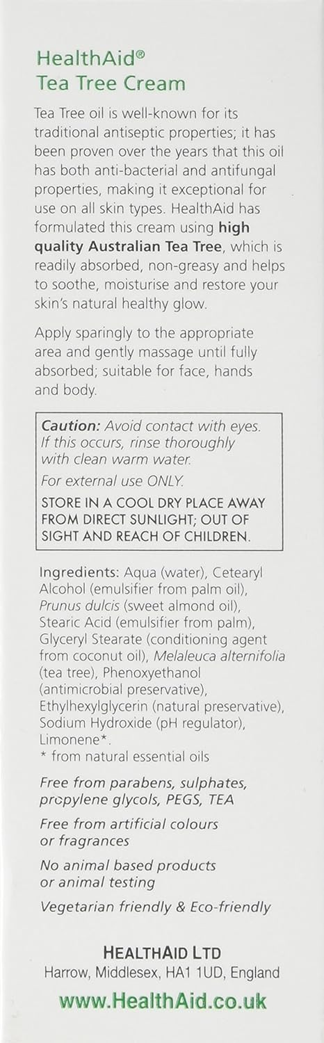 HealthAid Tea Tree Cream 75ml