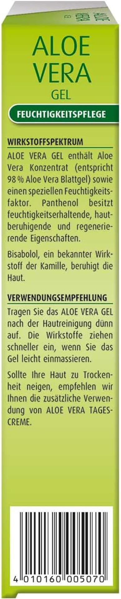 Hübner Aloe Vera Gel Body Gel - Double Pack (2 x 50 ml)