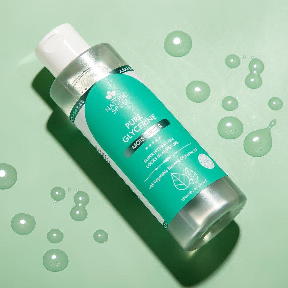 Nature Spell 100% Pure Vegetable Glycerine for Face and Body, Moisturises & Refreshes, For All Skin Types, Vegan, 200ml