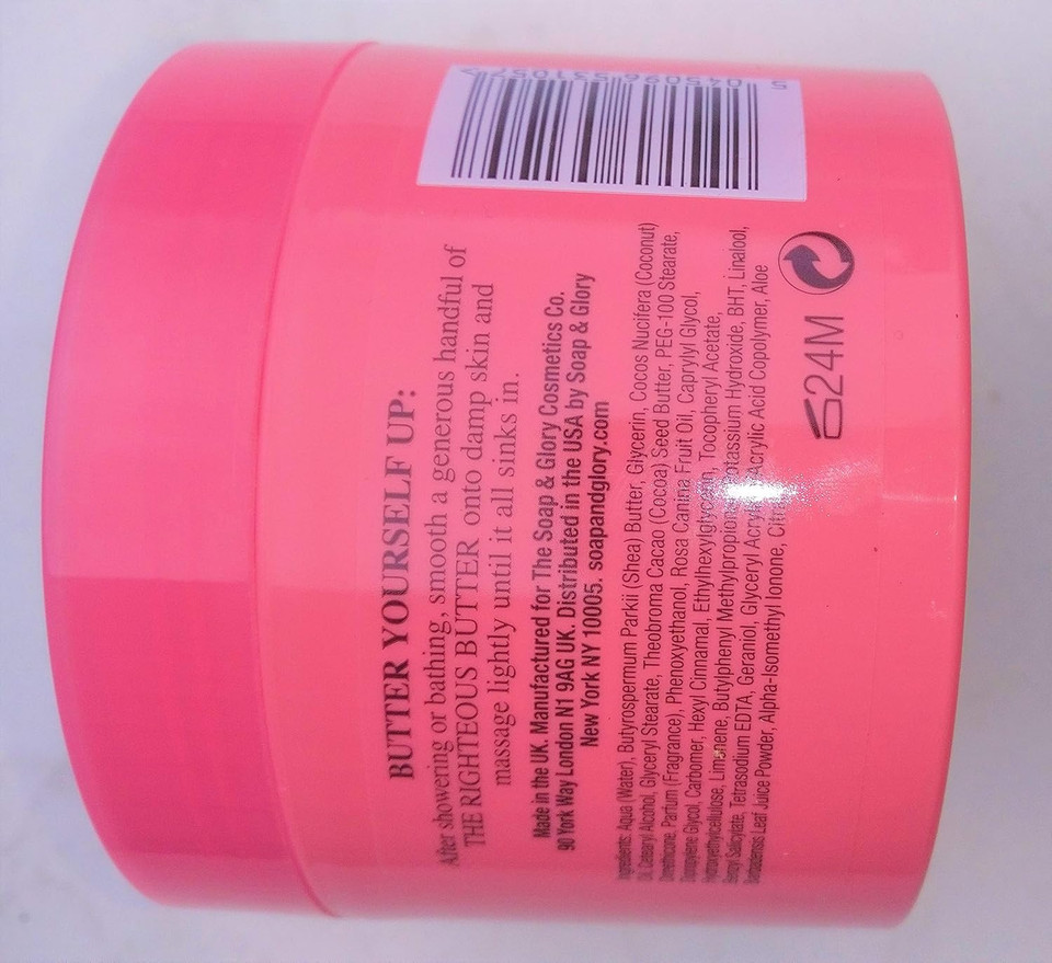 Soap & Glory Body Butter The Righteous Butter 1x300ml Moisturiser/Cream/Skin