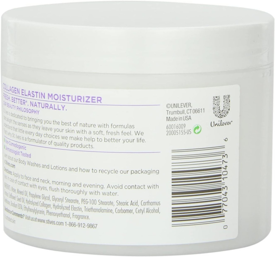 St Ives Collagen Elastin Facial Moisturizer 10 oz. - 6 per case